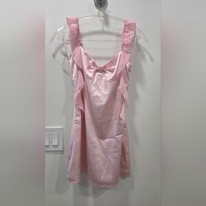 Beginning Boutique Light Pink Satin Mini Dress